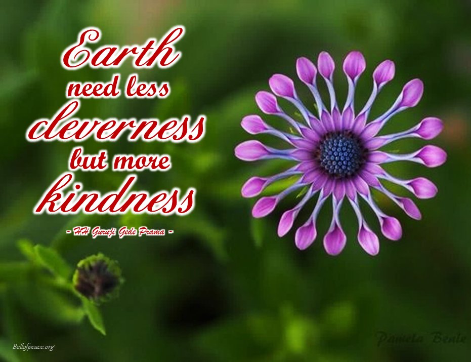 gede_prama's tweet image. Earth need less cleverness... #bali #love #peace #meditation #JoyTrain
bellofpeace.org
Photo courtesy: Pinterest