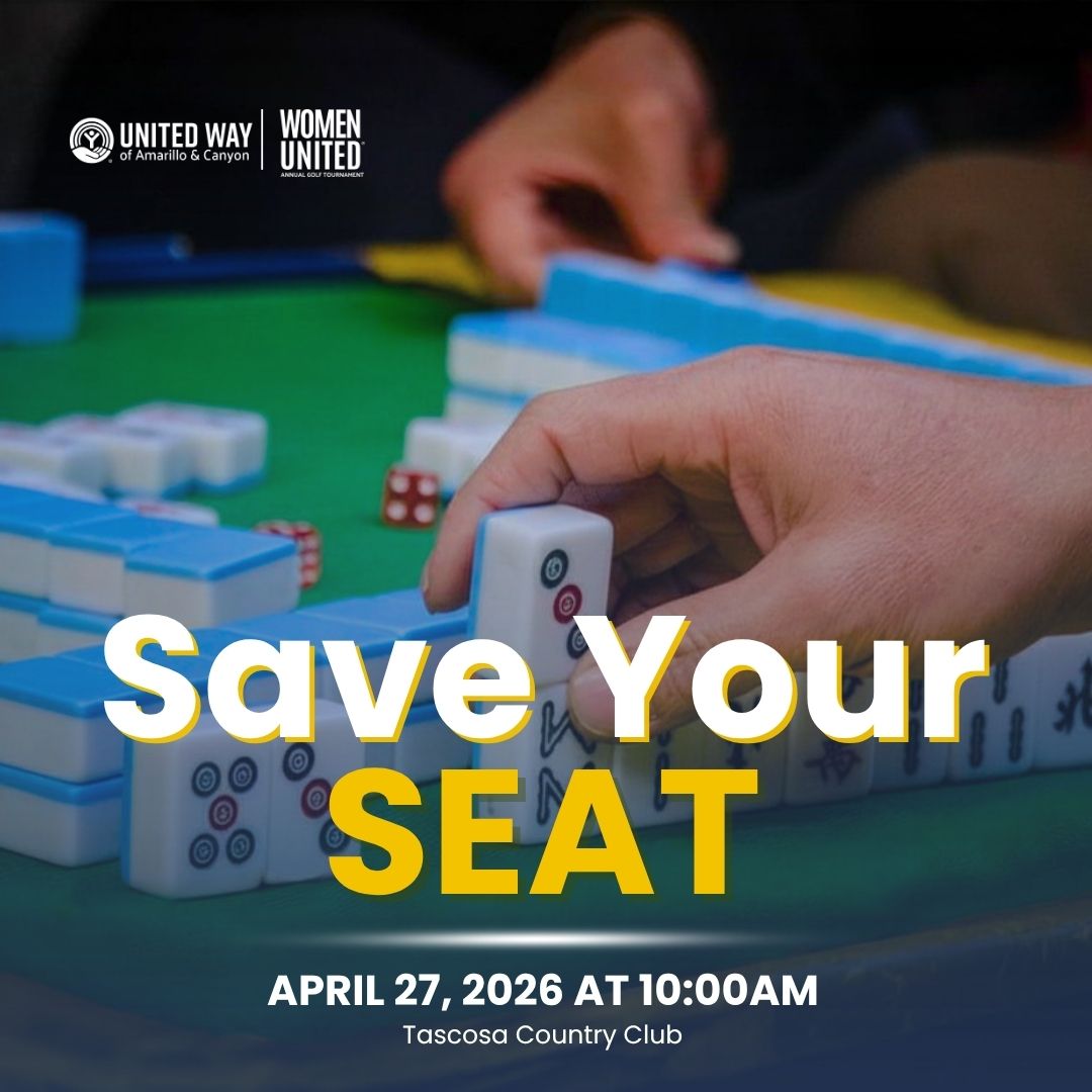 unitedwayamacan's tweet image. April 27: Mahjong at Tascosa Country Club. Open bar, lunch, raffle, live auction—support scholarships! Starts 10 AM, lunch &amp;amp; auction at 1:30 PM. $100/person. Register: secure.qgiv.com/event/2026wome… #SaveTheDate #AmarilloEvents