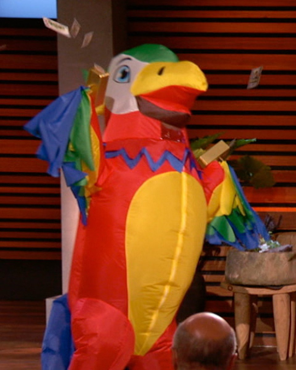ABCSharkTank's tweet image. Parrots, pizza and products galore...just another day in the Tank! Watch the season finale of #SharkTank tomorrow at 10/9c on ABC and stream on Hulu.