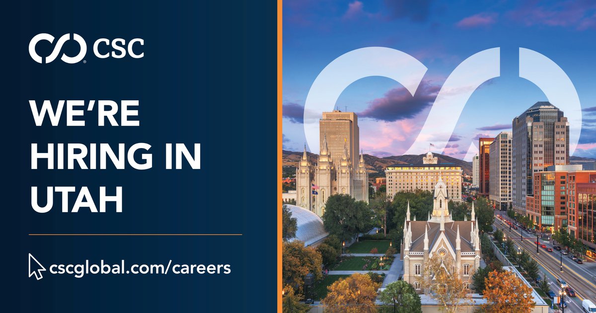 joincsc's tweet image. Logan, Utah, is home to one of our most dynamic teams — and we're growing. Hybrid schedule, competitive pay, and real career growth.  If you bring the drive, we'll bring the career path.
📍 Logan, UT | cscglobal.com/careers
#NowHiring #LoganUtah #UtahJobs