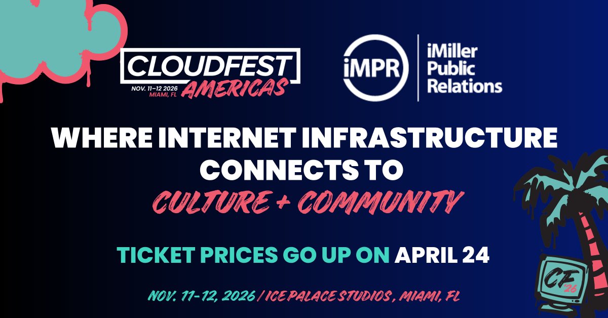 iMillerPR's tweet image. 🤝 #CloudFestAmericas is bringing the internet infrastructure community together in Miami this November. With the Advisory Board now announced, see who’s shaping the conversations. 

Register before prices increase Friday: eu1.hubs.ly/H0tGHwB0
 
@CloudFest #iMPR