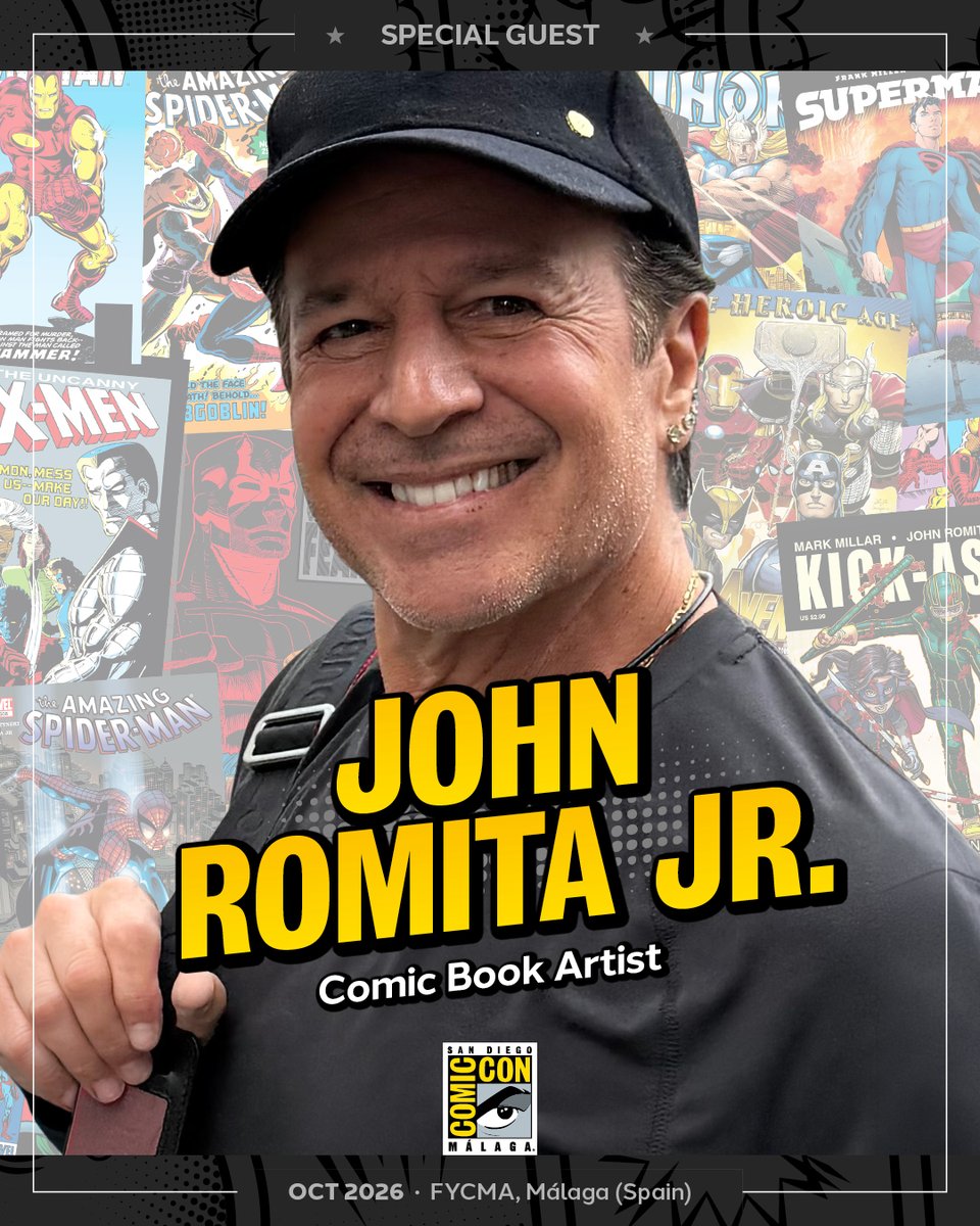 comicconmalaga's tweet photo. 🇬🇧 Kick-Ass, Spider-Man, Iron Man, Daredevil... We are talking about @JrRomita

🇪🇸 Kick-Ass, Spider-Man, Iron Man, Daredevil… Hablamos de John Romita Jr. https://t.co/xU9Fvvn4tR