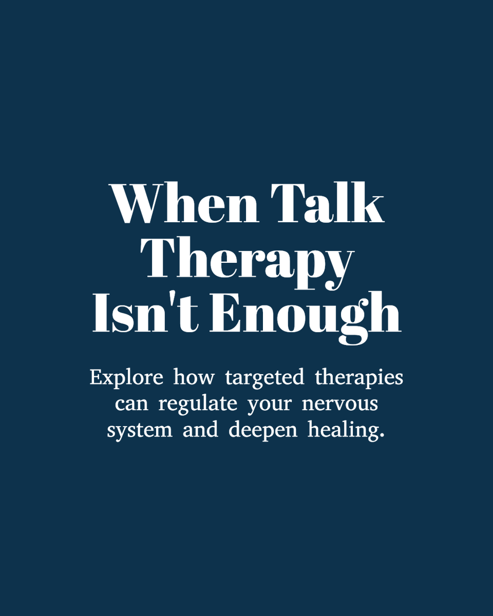 When talk therapy stops moving the needle, personalized integrative care steps in. It targets nervous system regulation through sound, hypnotherapy, and eye movement therapies to create real, lasting healing. Have you experienced limits with talk therapy?