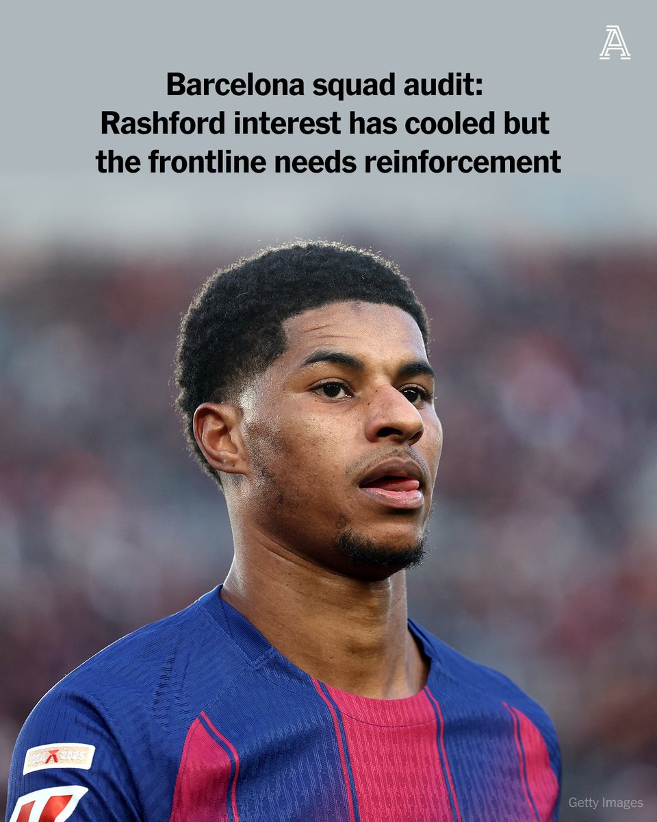 TheAthleticFC's tweet photo. Barcelona's interest in retaining Marcus Rashford after his loan spell ends this summer has cooled.

The Champions League quarter-final tie against Atletico Madrid did him no favours, with the England forward poor in front of goal in the first leg and then putting in an erratic performance after coming off the bench at the Metropolitano.

Club sources believe he had a golden chance to make his mark this month following Raphinha’s latest hamstring injury, and that he did not fully take it.

There is also the question of cost for Barca — they have a €30million (£26.1m; $35.3m) buy option for the 28-year-old, but as things stand they don’t intend to trigger it.

@Laia_Cervello & @polballus 

🔗 https://t.co/p0yayoImd1