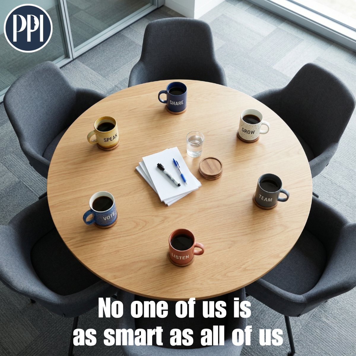 PPIPerformance's tweet photo. No one of us is as smart as all of us. 

People who feel heard will fight for the outcome — even when the final call isn't theirs. People who don't feel heard will watch it fail. 

Which team are you building?

📖 https://t.co/vgNmtEh3SE

#Leadership #HumanPerformance #PPIMethod #CulturalVirtues #Power #Participation #Voice