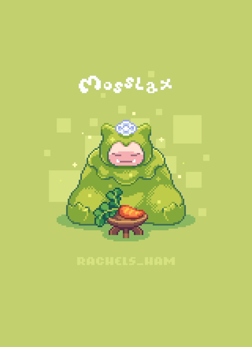 Rachels_ham's tweet image. Pixel Mosslax from Pokopia 🌱 #pixelart