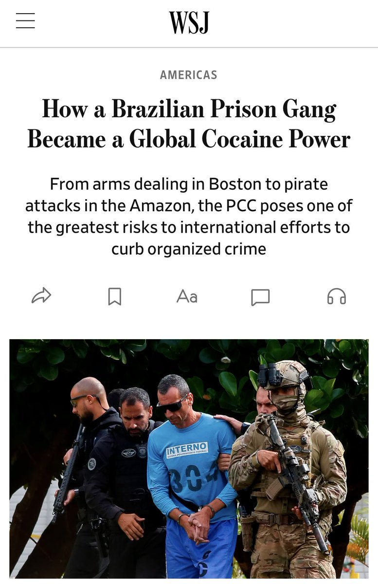 🚨 A multinacional do crime: Wall Street Journal detalha como o PCC remodelou o fluxo global de drogas

Esqueça a imagem da gangue de presídio. O PCC opera hoje com logística, franquias e tecnologia de uma corporação global.

Entenda os detalhes expostos por um dos principais
