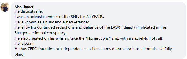'<a href="/JohnSwinney/">John Swinney</a> disgusts me.
I was an activist member of the SNP, for 42 YEARS....'