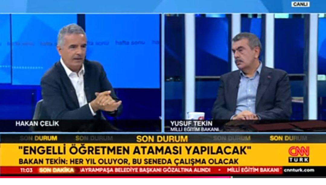 “Yüksek puan almamıza rağmen aylardır bekliyoruz. Verilen sözler tutulsun, emeğimiz karşılık bulsun. Belirsizlik sona ersin, engelli öğretmenler artık atansın.”

<a href="/RTErdogan/">Recep Tayyip Erdoğan</a> <a href="/EmineErdogan/">Emine Erdoğan</a> <a href="/Yusuf__Tekin/">Yusuf Tekin</a> <a href="/oktay_saral/">Oktay SARAL</a> <a href="/AYMBASKANLIGI/">Anayasa Mahkemesi</a> <a href="/hasandogan/">Hasan Doğan</a> <a href="/tihek_kurumsal/">TİHEK 🇹🇷</a> <a href="/latifselvi42/">Latif Selvi</a> <a href="/tcmeb/">Millî Eğitim Bakanlığı</a>