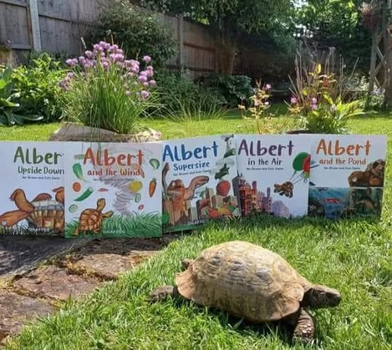 AlbertTortoise's tweet image. FIVE ALIVE... Posing with just some of the #books he has #inspired.. Real #ALBERTthetortoise. #AvailableNow 9 #ALBERT #picturebooks, 3 #BoardBooks &amp;amp; #ActivityBook Alberttortoise.com
#bookseries #tortoise #garden #storytime #earlyreaders #illustrated