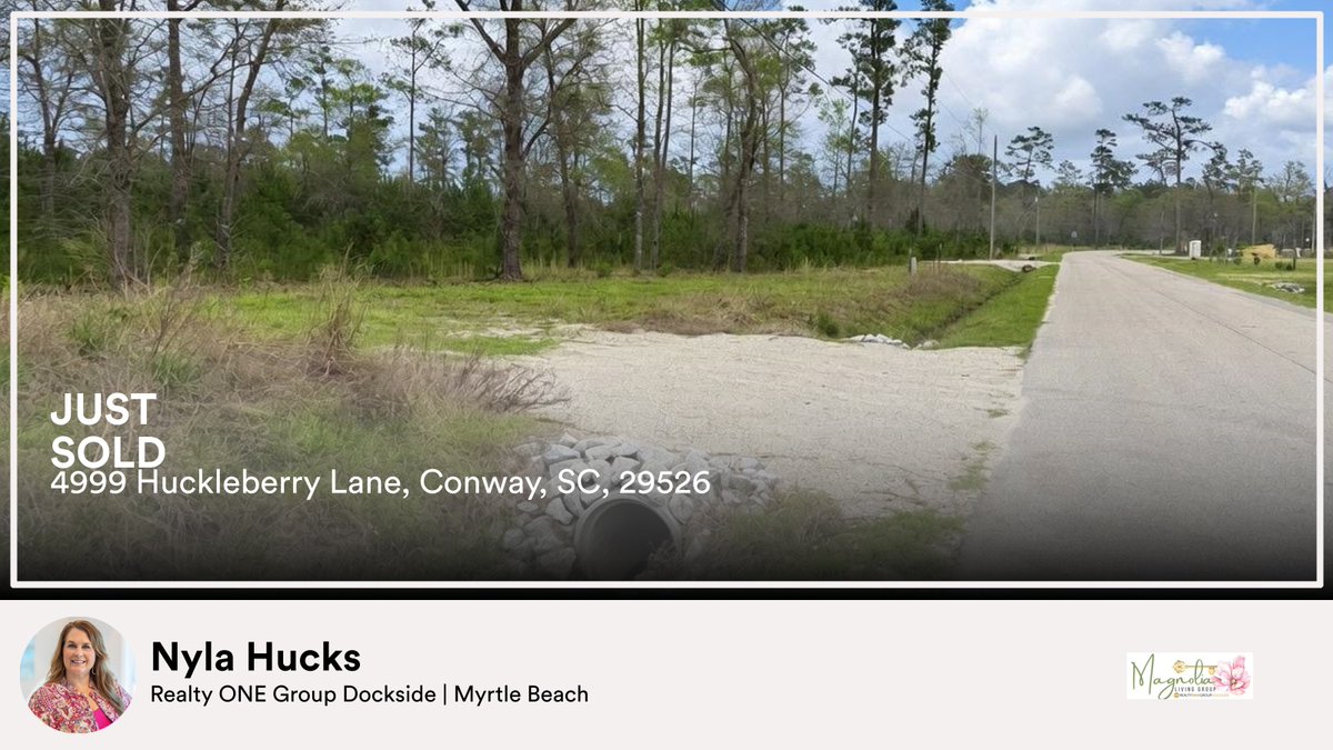 MagnoliaLivingM's tweet photo. 📍 4999 Huckleberry Lane, Conway, SC, 29526

My latest sale on RateMyAgent.
SC 114906
https://t.co/jv17Ep3rWk

...
#ratemyagent #realestate https://t.co/lq4qRzEDXO