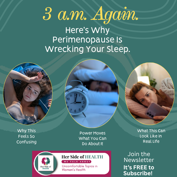 InciJones's tweet photo. 😳It’s 3 a.m.
😳You’re wide awake.
😳No reason. No noise. Just... awake.

If this is your life right now, I need you to know: it’s not stress. It’s not aging. And it is absolutely not in your head.
It’s perimenopause — specifically, the drop in progesterone that quietly dismantles your sleep from the inside out.

In this week’s issue of Her Side of Health, I break down:
✅ Why progesterone loss disrupts deep, slow-wave sleep
✅ The cortisol spike that keeps waking you up at 3–4 a.m.
✅ What to actually say to your doctor (copy-paste scripts included)
✅ 5 small, evidence-backed things you can try this week

You’ve been tired long enough. Let’s talk about what’s really going on.

🔗 Free newsletter — https://t.co/w3nvHSe29M
.

.
#perimenopause #womenover40 #perimenopausesymptoms #sleepproblems #hormonehealth #hersideofhealth