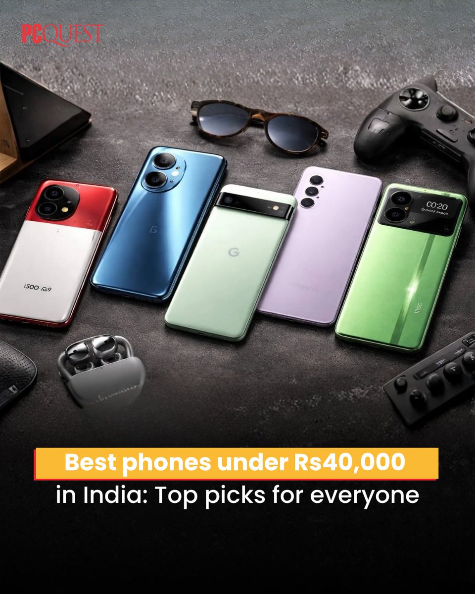 pcquest's tweet image. Best phones under Rs40,000 in India (April 2026) offer flagship-level performance, powerful gaming, strong cameras, and long battery life across top brands.
@oneplus @nothing @madebygoogle @IqooInd 

pcquest.com/smartphones/be…

#PCQuest #Smartphones #Android #OnePlus #Nothing