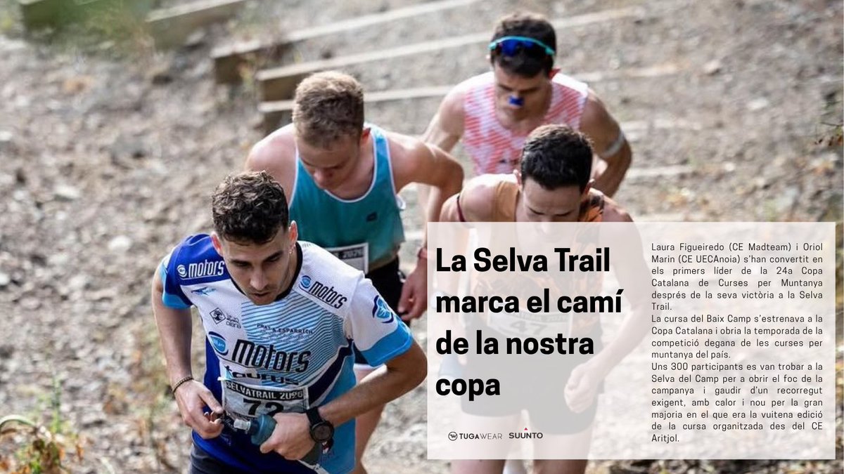 FEEC_cat's tweet photo. La Selva Trail @cearitjol ha donat el tret de sortida a #lanostracopa 🏃‍♀️⛰️

🥇Laura Figueiredo (CE Madteam) i Oriol Marin (CE UECAnoia) s’han convertit en els primers líders de la 24a Copa Catalana de Curses per Muntanya després de la seva victòria a la cursa del Baix Camp. 

🔗 https://t.co/fhnNfmzu4Y

#sentlamuntanya #sommuntanya #cursesfeec