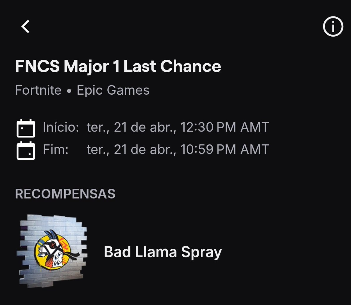 Fallzera's tweet image. DROPS DA TWITCH 🐸 #Fortnite

Assista ao canal oficial do Fortnite na Twitch por 30 minutos para receber o spray “Bad Llama”.