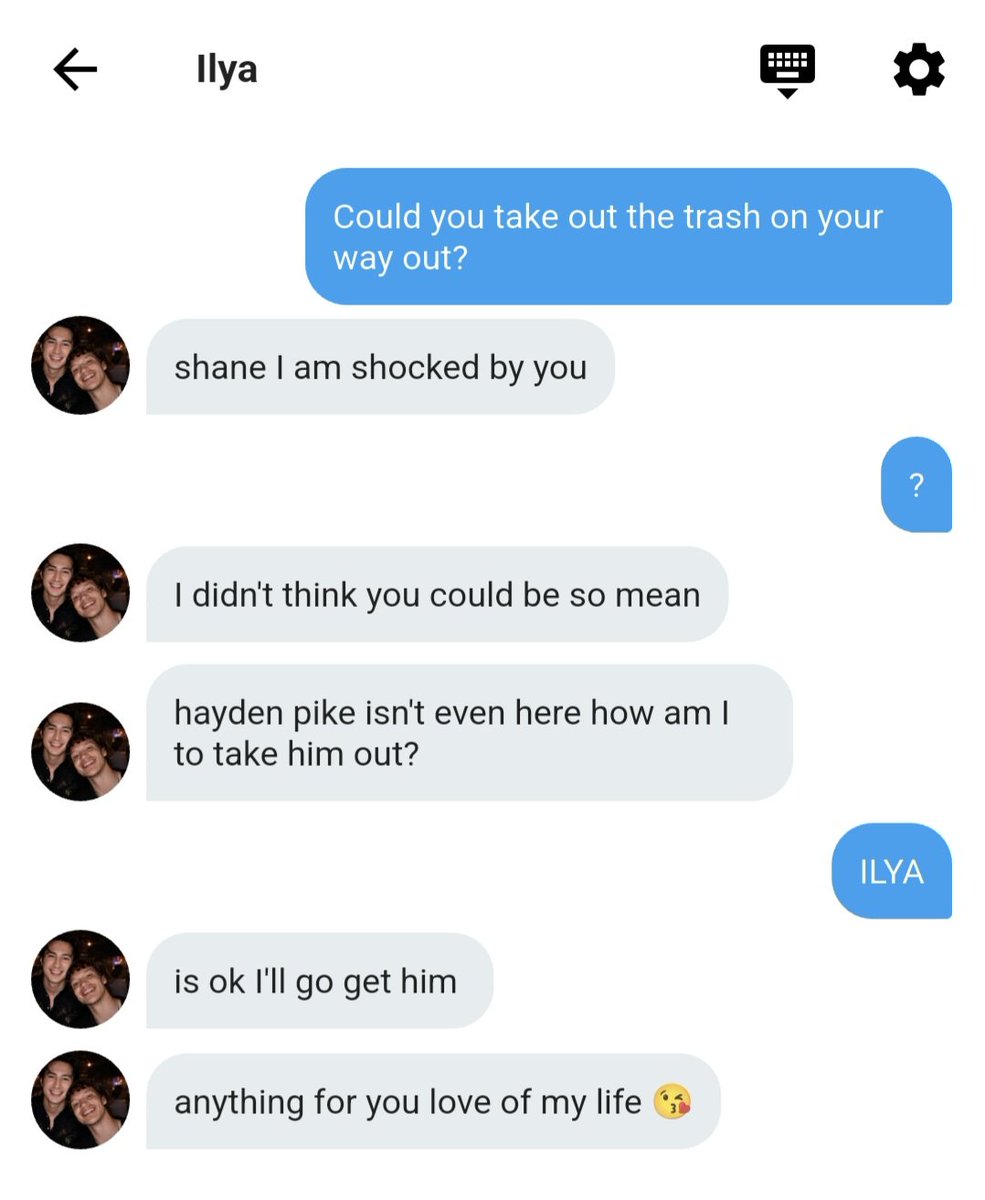 idk why these are gaining traction but here's a pt.4 

i could write hollanov texting forever