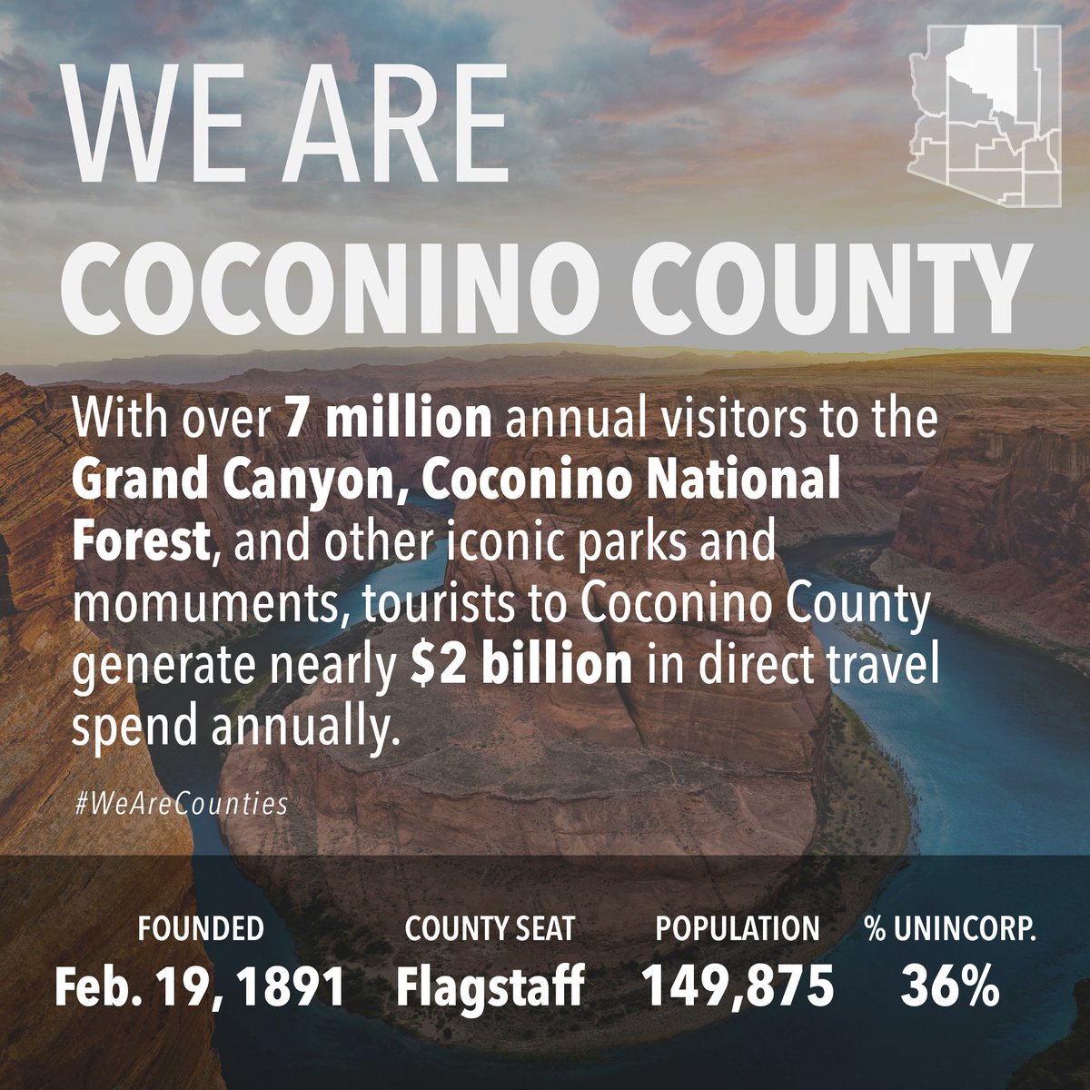 CoCoTreasury's tweet photo. Coconino County is vast and diverse. From our county seat in Flagstaff to our rural and tribal communities, each brings their own unique needs and strengths. 
During County Government Month, we take time to appreciate leaders working to keep our county safe and beautiful. https://t.co/jOlBg3lf4f