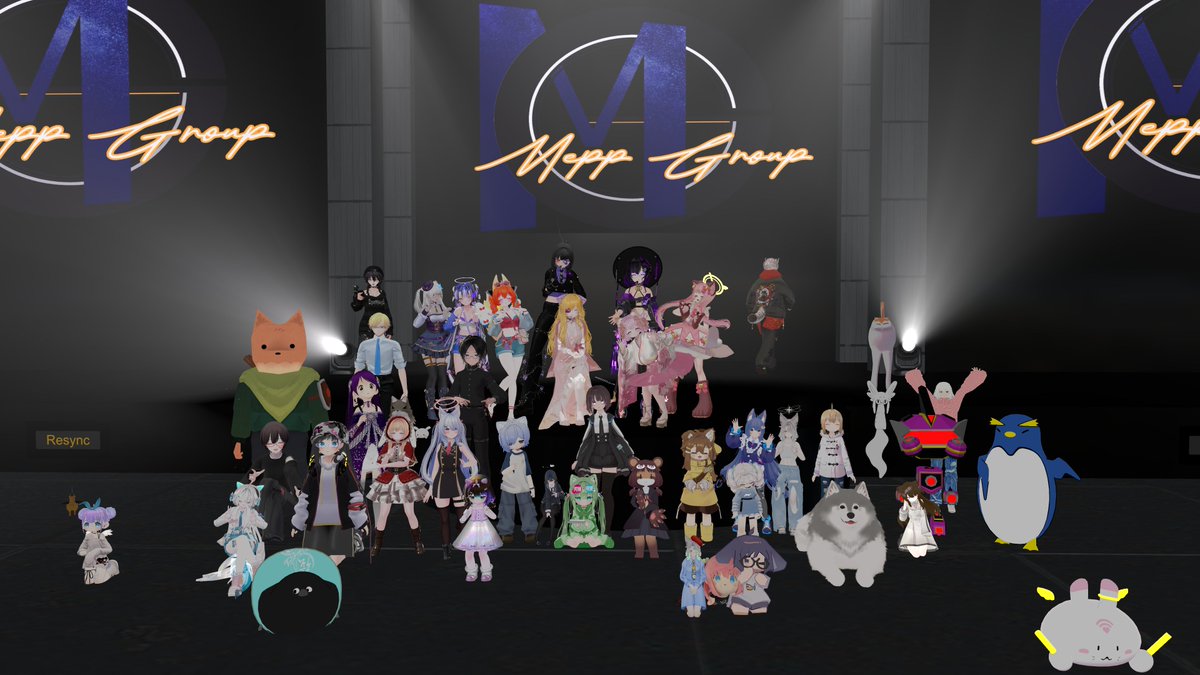 PacknMagic2nd's tweet image. 今夜は、Meppさんにお邪魔しました。
集合写真です
#HiHigh_Five #Mepp_dl #VRChat