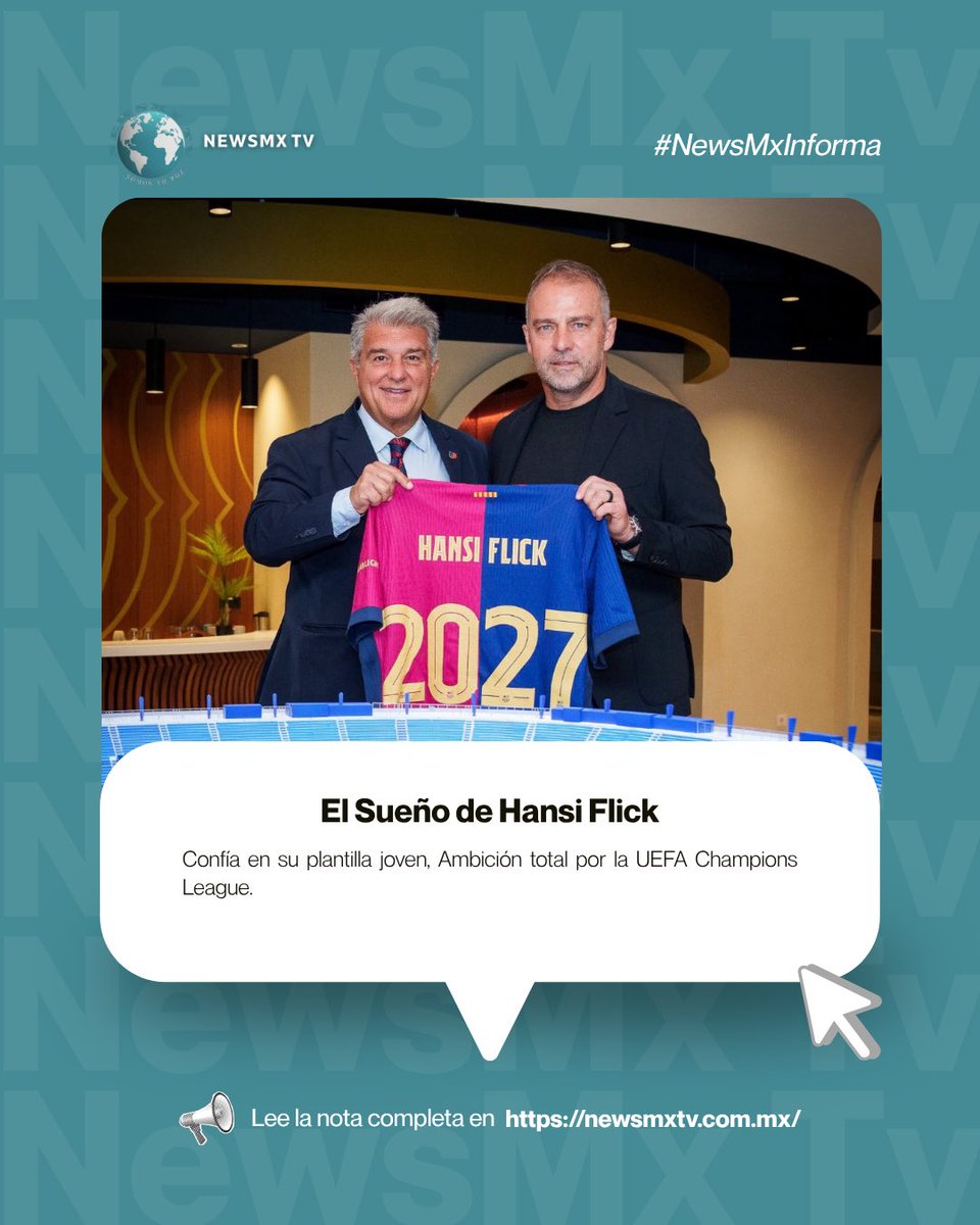 NewsMx_Tv's tweet image. #NewsMxTv 🔵🔴 El Sueño de Hansi Flick

“Mi sueño es ganar la Champions con el FC Barcelona”

👉🏻Más detalles aquí:
shre.ink/768n

#Barcelona #España #UCL