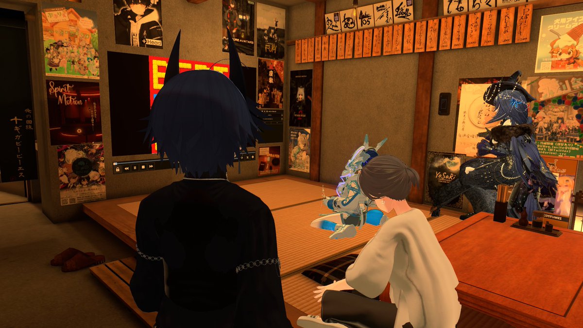 Typevrc_Ha's tweet image. 本日のかがさき
ユウスルン45敗目！
フィーさん悶絶！当時を振り返るゲーセン事情
ネコスケさんバースデー！囲む会も添えて
#VRChat