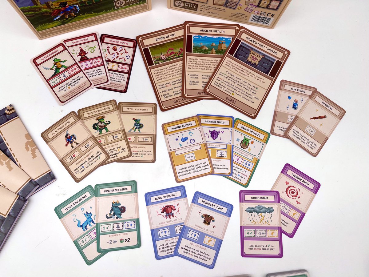 CoffeemillGames's tweet image. Trader’s Journey final prototype copy pics

coffeemillgames.com/tradersjourney

#boardgame #boardgames #pixelart #cardgame #productdesign #rpg
