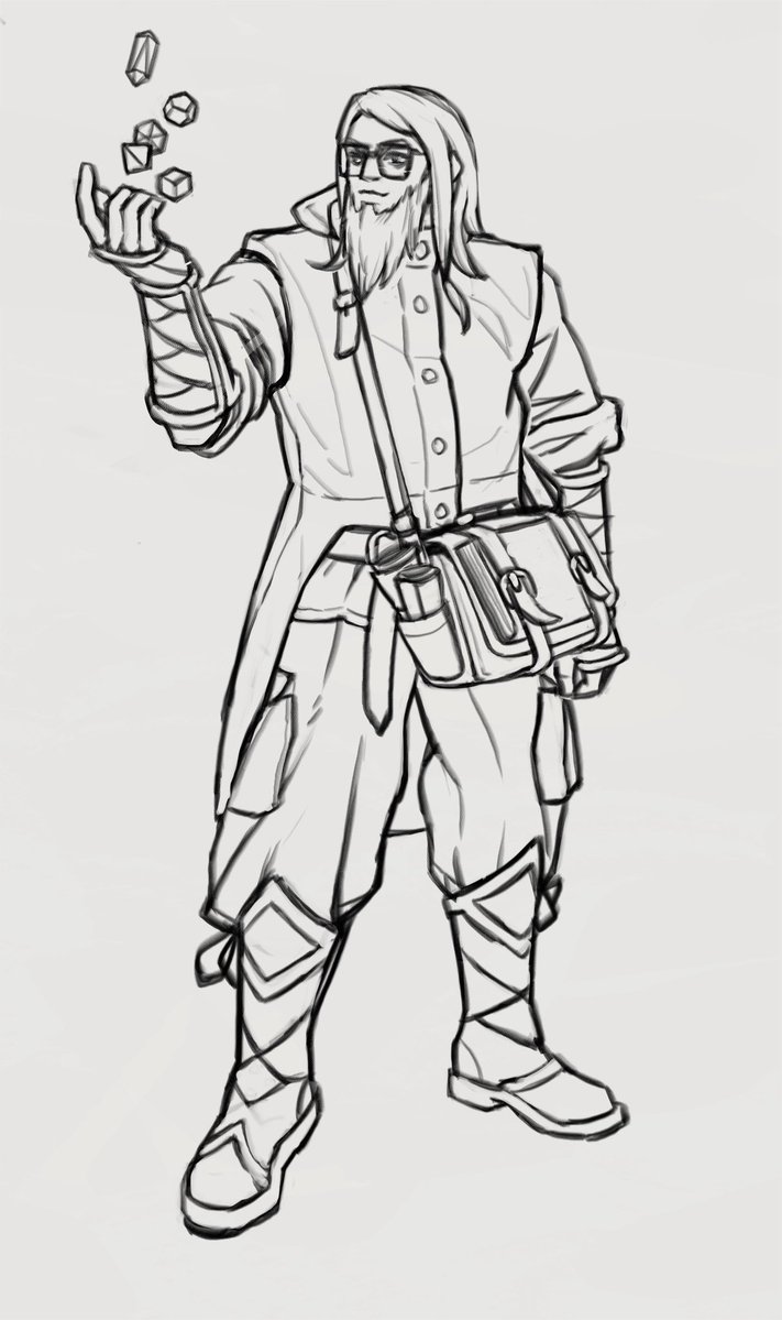 daniel_lee_199x's tweet image. my client dnd character 
#dnd #dungeonmaster #lineart #vgencomm