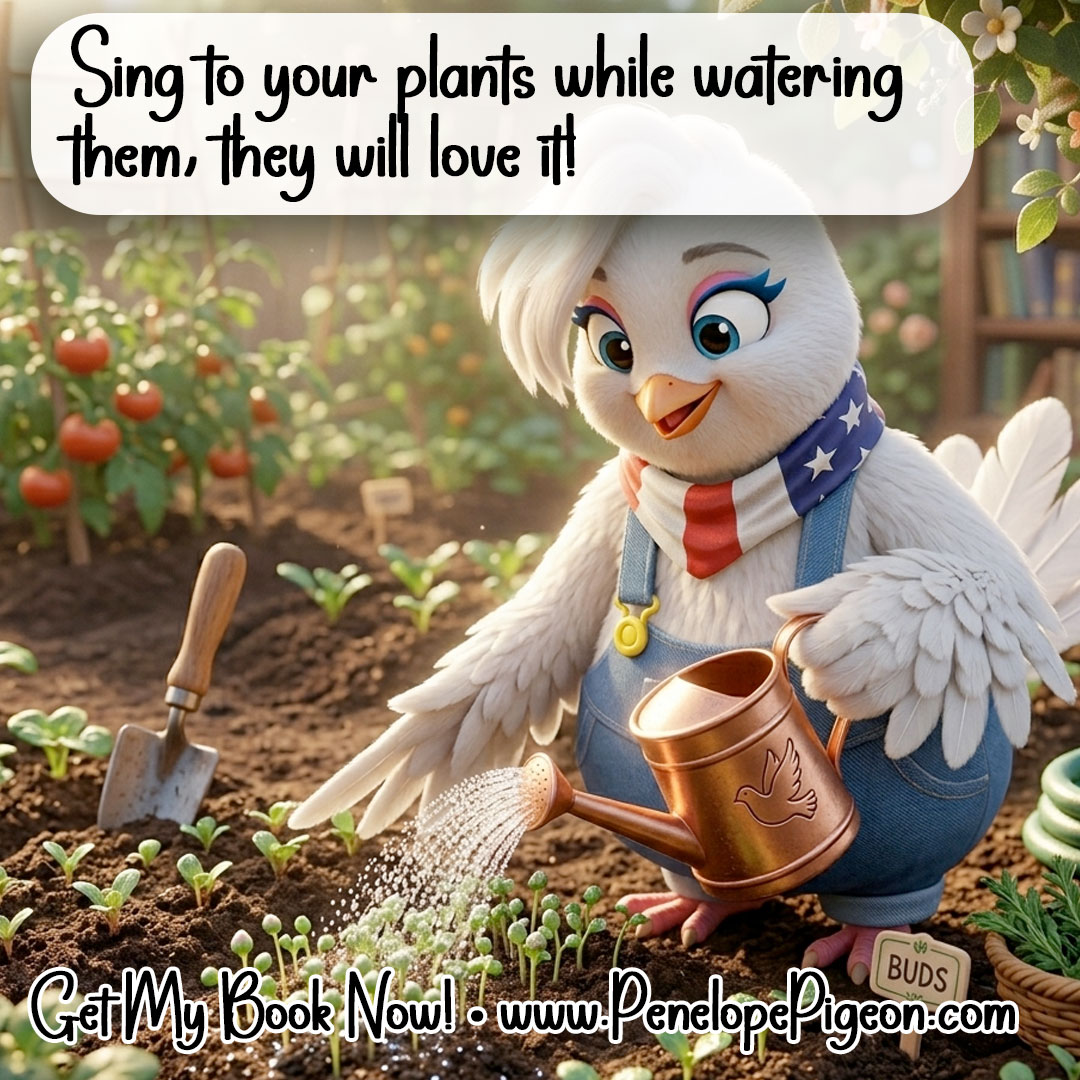 peapopping's tweet image. My plants love my singing!

Get my book on Amazon: amazon.com/dp/B0GBZYN2FS/
Visit my website penelopepigeon.com

#Penelope #peapoppingpigeon #childrensbook #childrensauthor #booksforchildren