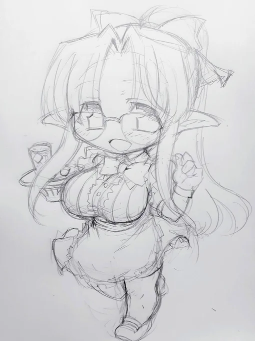 #みんなのうちの子筆頭を見せて エネミア。 うちのこ歴にじゅうごねんくらい。