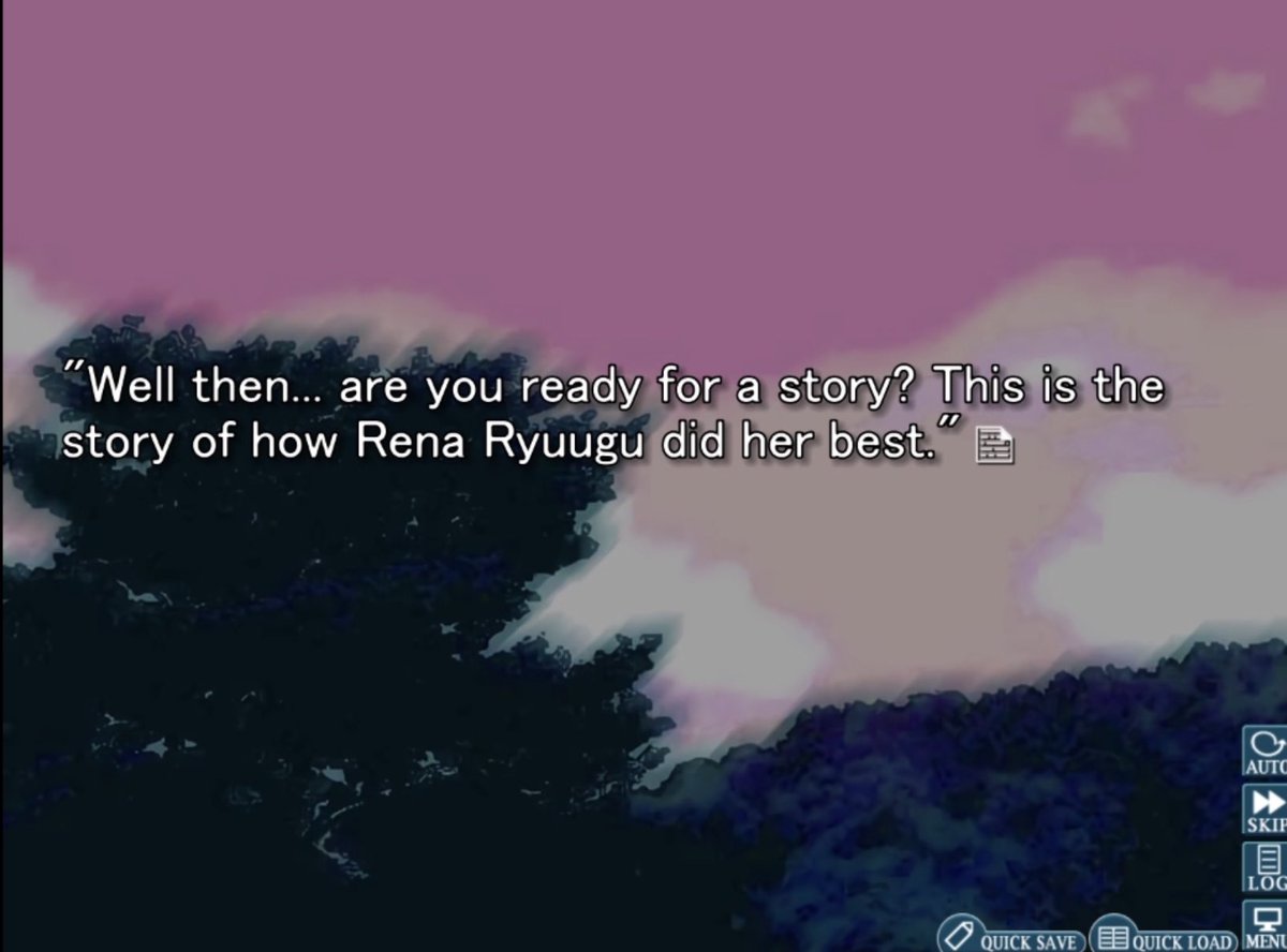 when you’re reading higurashi and you get hit with this life changing line and you know you’re about to read the second bible