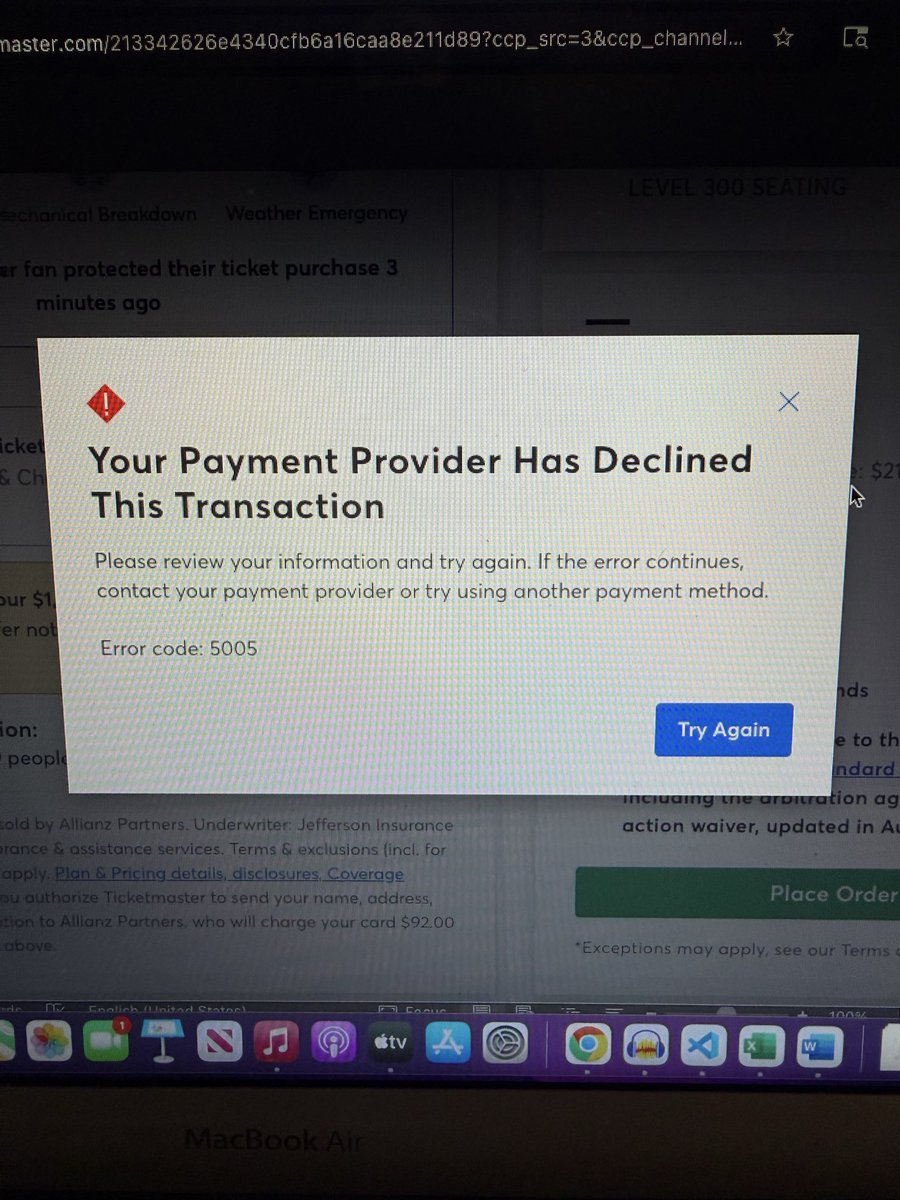 cusechic04's tweet photo. It’s always the same bullshit with @Citi presales &amp; @Ticketmaster @TicketmasterCS @TMFanSupport The Citi payment verification box never loads &amp; causing payments to decline. There needs to be a way on your Citi acct to set a pre-auth for a vendor for a specific timeframe https://t.co/9PoY5iUIbD