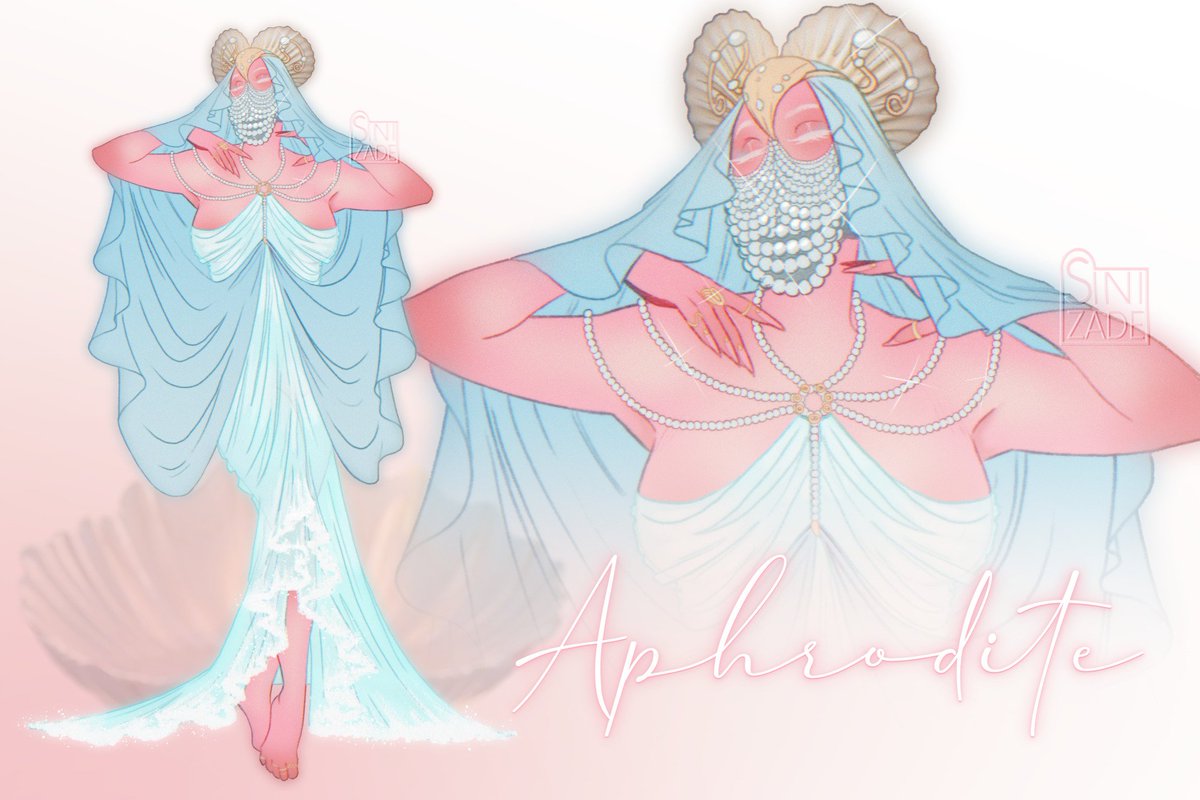 Aphrodite, the Goddess of Love 🩷
I love the idea of ​​Aphrodite being an albino with her face covered 
.
#greekgoddess #greekmythology #aphrodite