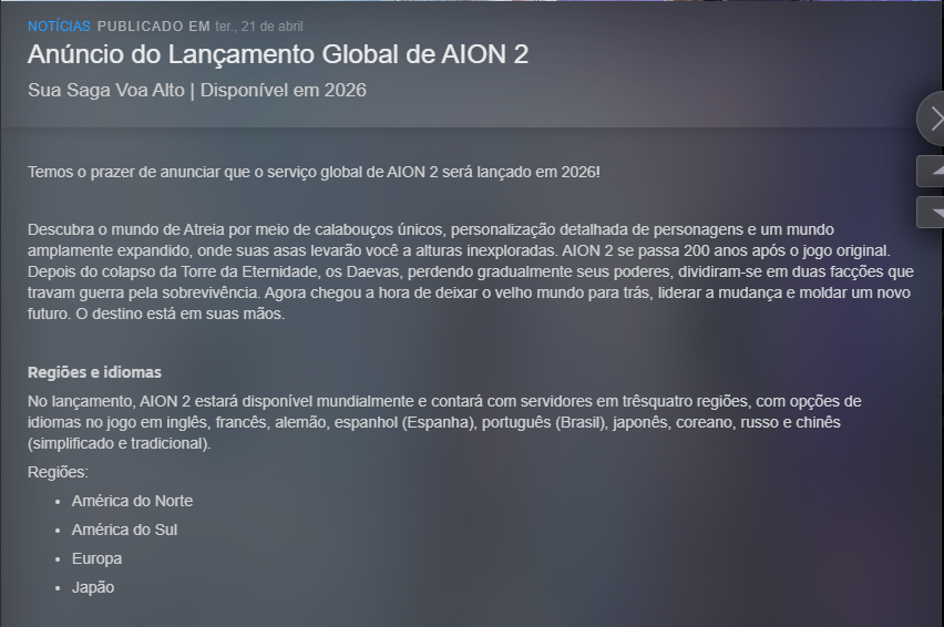hardzeracs's tweet photo. próximo MMO do momento vai ser o AION2, confirmado servidor LATAM com tradução em PT/BR. https://t.co/Im12KdVVFT