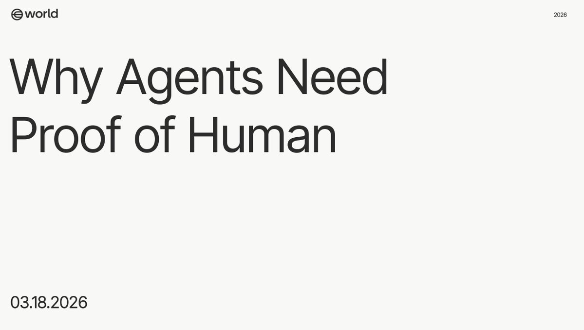 My talk from <a href="/stripe/">Stripe</a> Commons, would've posted earlier if I hadn't gotten food poisoning 

"Why every agents needs Proof of Human"