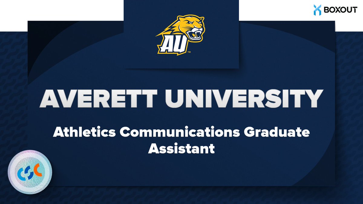 CSCcareers's tweet photo. 🚨JOB POSTING🚨

@AverettUCougars - Athletics Communications Graduate Assistant
 https://t.co/vgZhe5KhwH https://t.co/zNIVt97Ztx