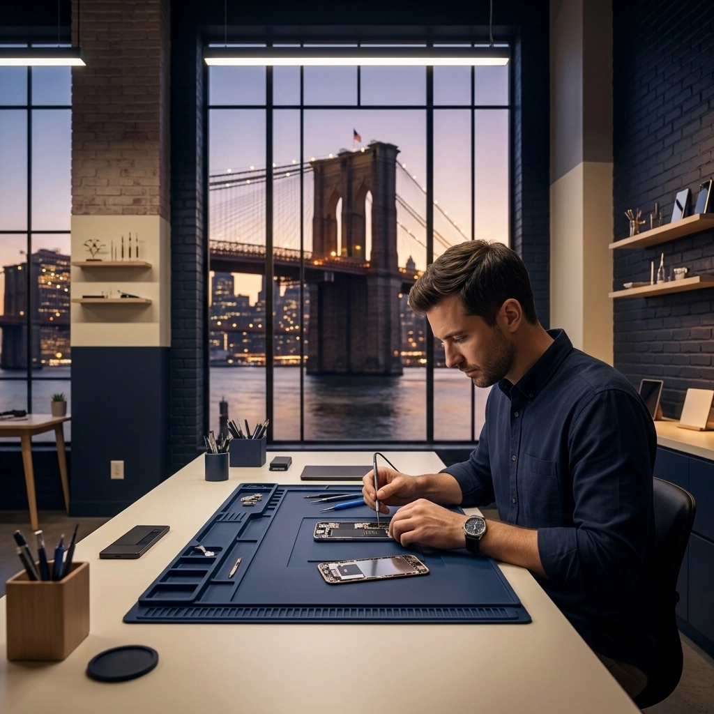 repairedcollect's tweet image. 45 mins. That’s all it takes for a precision restoration in DUMBO. We bring the repair shop to your office: no downtime. Same-day service for Brooklyn pros who value quality and speed. 🛠️✨ #RepairedCollective

cdn.marblism.com/PWur66AOfiJ.we…