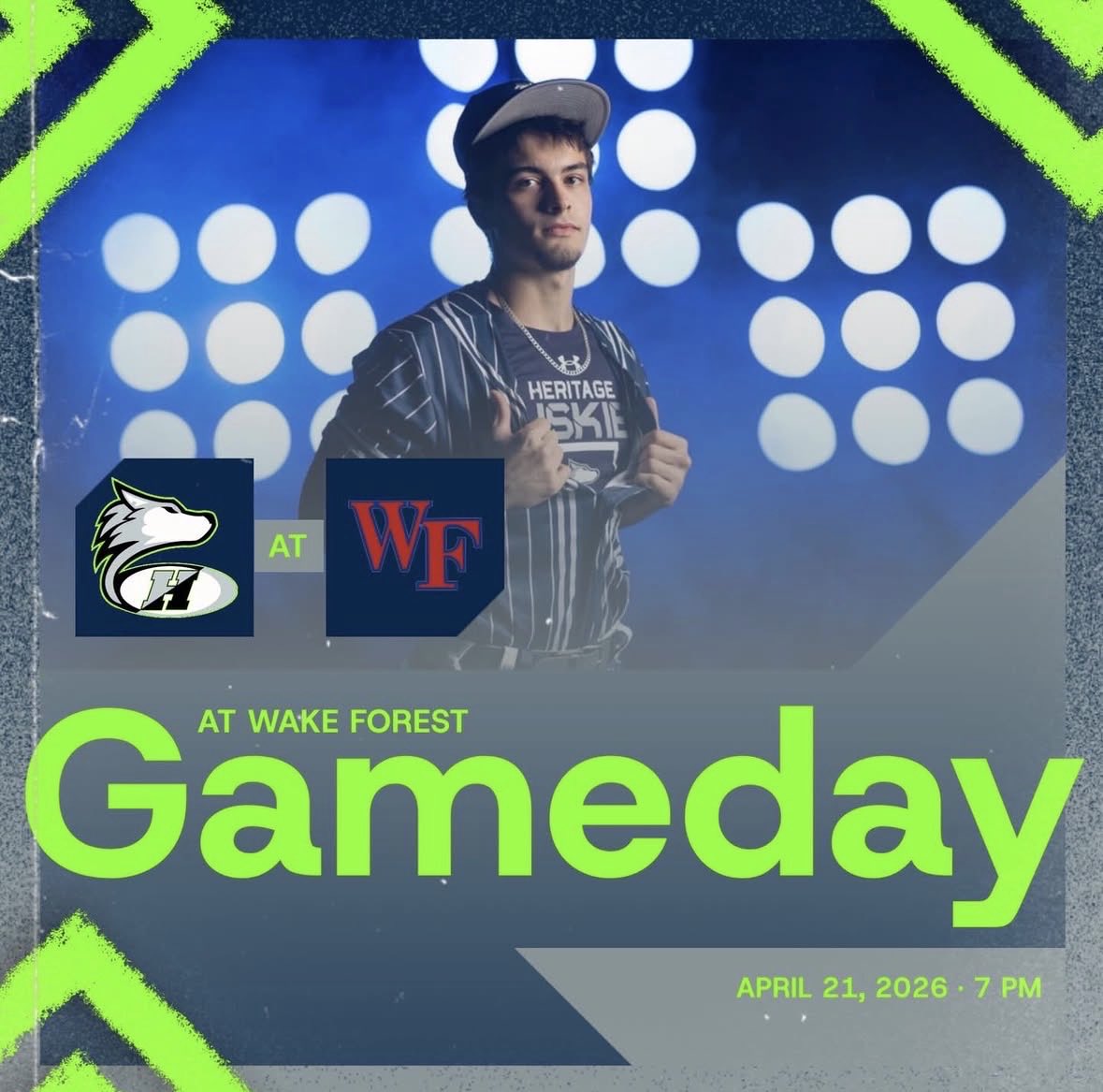 HHSHuskiesbb's tweet image. Big game across town #husky #rollskies #greyandblue