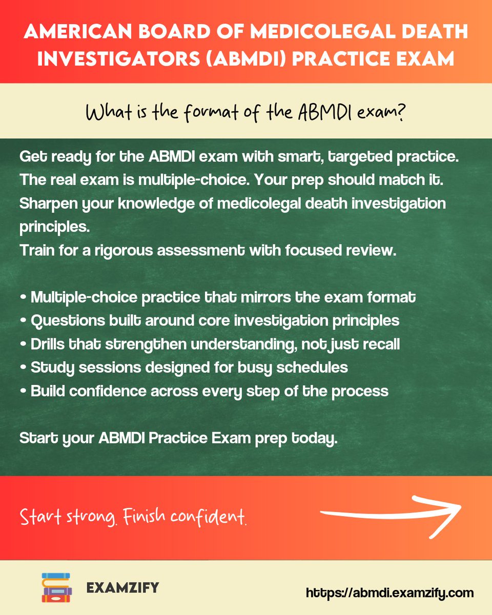 examzify's tweet image. Whether you’re brushing up on core principles or stress-testing your readiness, this quiz helps you pinpoint weak areas, build confidence, and walk into test day prepared for a credential that supports critical medicolegal work.#certification #boardexam  #continuingeducation Vote