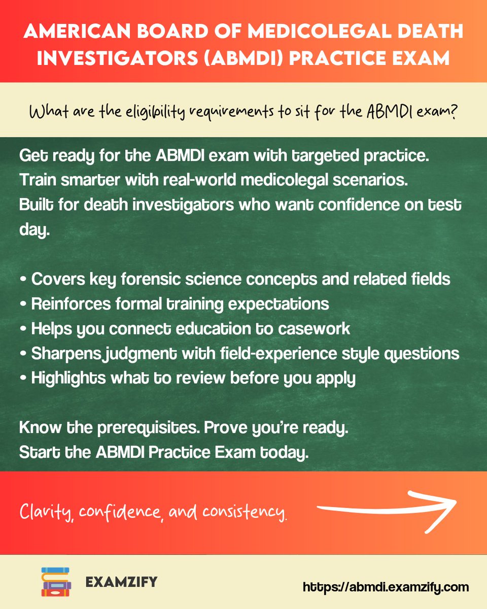 examzify's tweet image. Whether you’re brushing up on core principles or stress-testing your readiness, this quiz helps you pinpoint weak areas, build confidence, and walk into test day prepared for a credential that supports critical medicolegal work.#certification #boardexam  #continuingeducation Vote