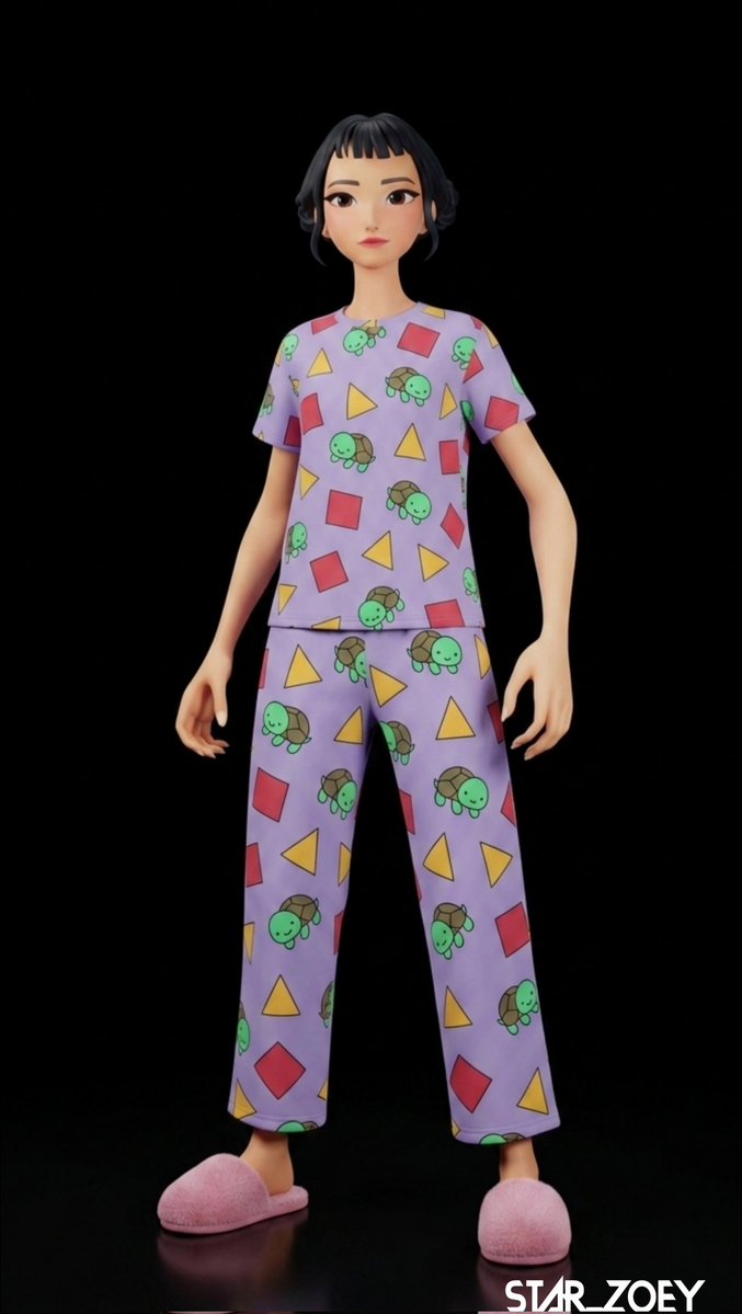 HUNTRlX_2025's tweet image. Finally I made this HUNTR/X wearing pajamas fortnite concept art version @Fortnite 
#KPopDemonHunters
#Rumi
#Mira
#Zoey
#Fortnite