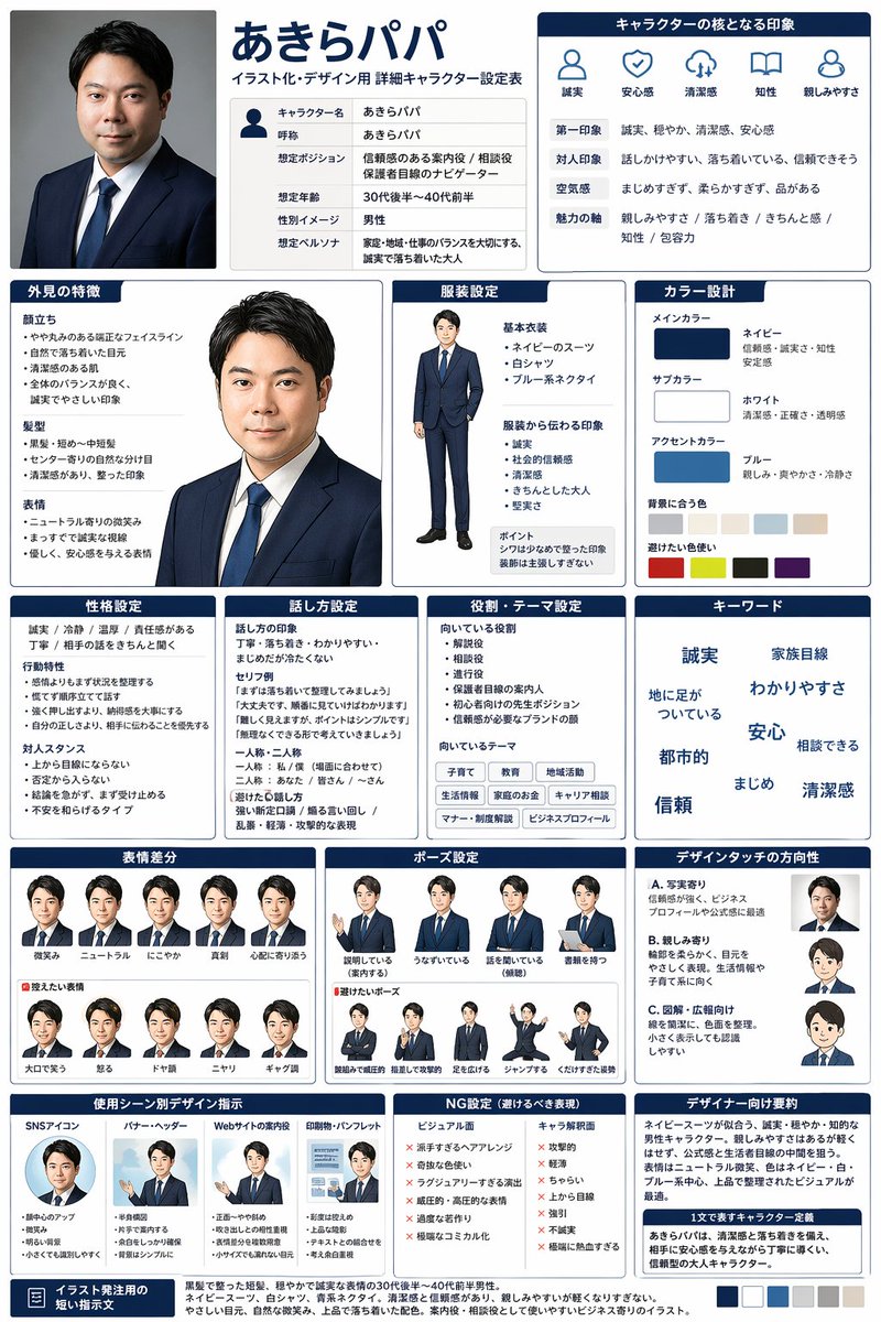 あきらぱぱ様確認用 gpt-image-2でこれがこう。 あきらパパのプロフィール画像1つから