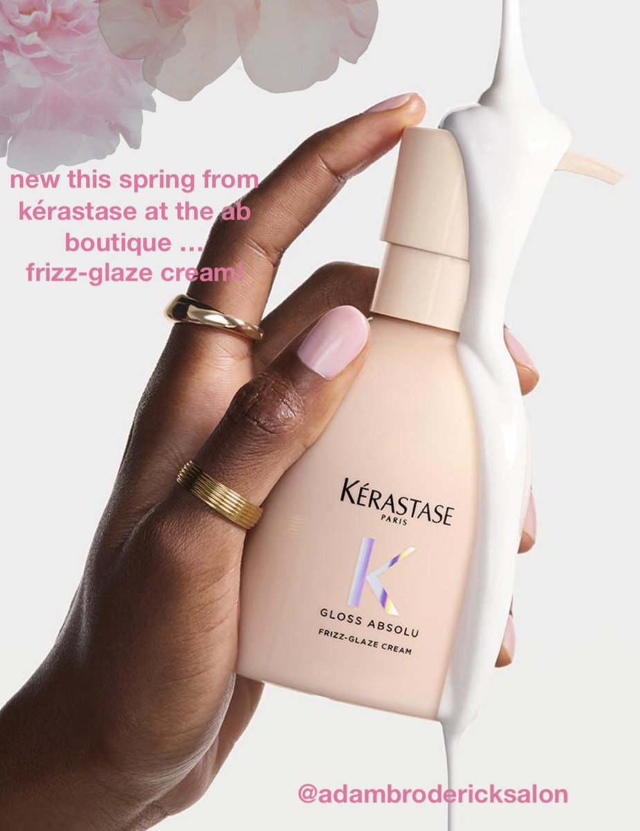 adambroderick's tweet image. meet your #new #glow-to: #gloss absolu frizz-glaze cream from kerastase ... just dropped at the ab  boutique, this luxe leave-in delivers the ultimate anti-frizz finish  while boosting shine + smoothness for that “glass hair” effect we’re all  loving right now.@adambrodericksalon