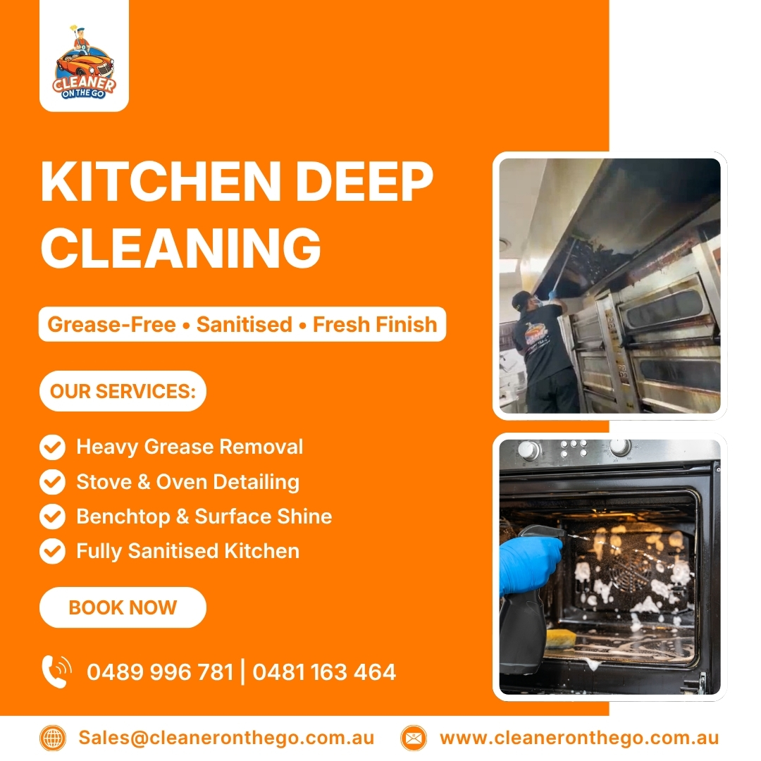 cleaneronthego's tweet image. From cafés &amp;amp; bakeries to food trucks and homes — we deliver spotless, grease-free kitchens every time 🧼✨

Professional deep cleaning you can rely on.

📞 0489 996 781 | 0481 163 464
🌐 cleaneronthego.com.au

#cleaneronthego #kitchencleaning #deepclean #Australia #QLD