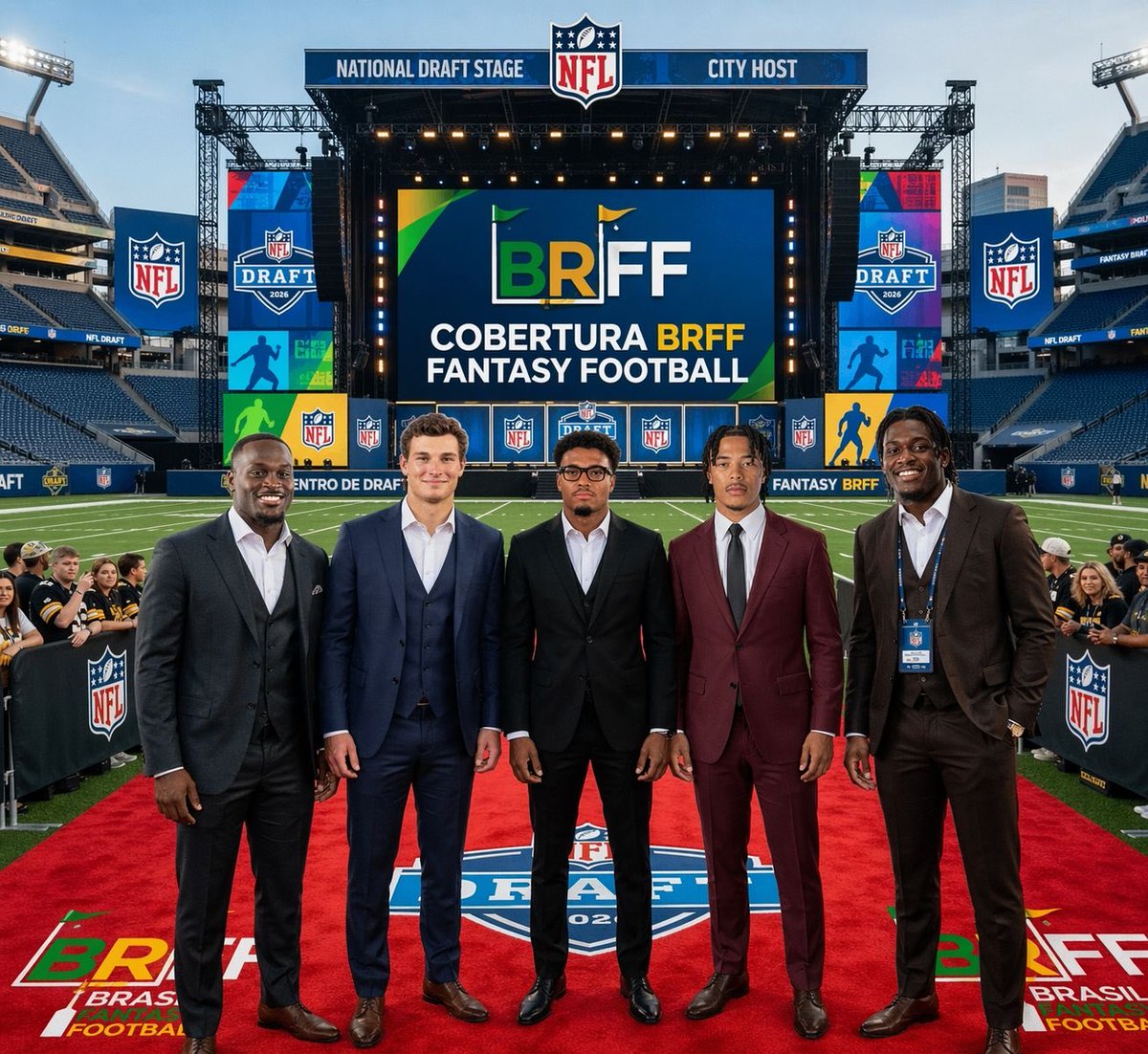 🏈 NFL Draft 2026 (23–25 de abril)!
O momento que define o futuro da NFL — e muda o Fantasy Football 👀

Quer acompanhar tudo com foco em Fantasy?
📲 @Brffootball
🌐 brffootball.com.br
▶️ YouTube: Brffootball

🚀 Fique um passo à frente!

#NFLDraft2026 #FantasyFootball #BRFF