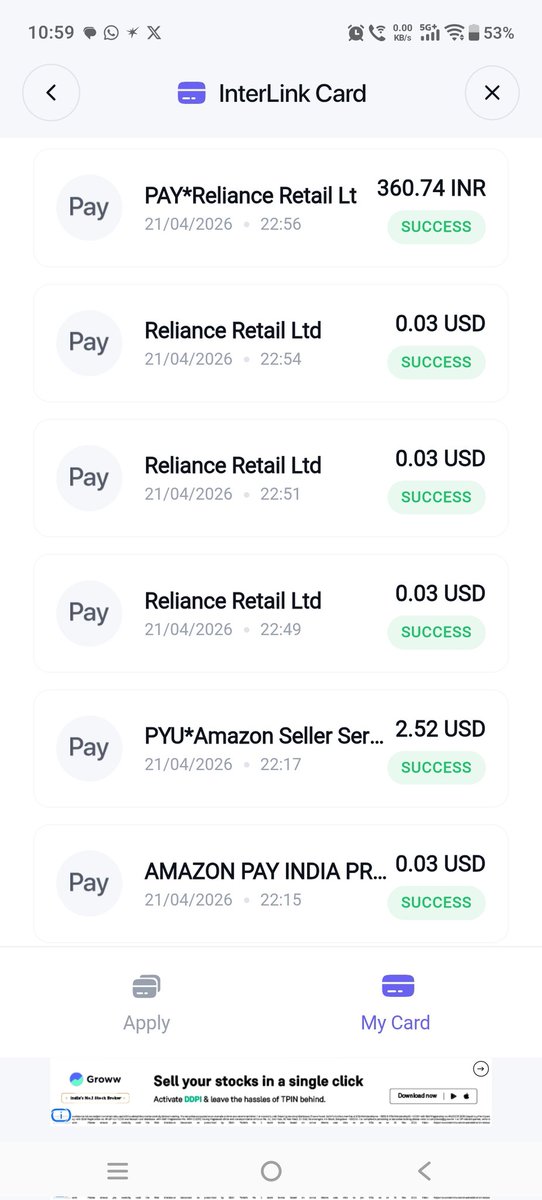 Allatipall2006's tweet photo. InterLink Labs పవర్ అంటే ఇదే! 🚀
ఈరోజు InterLink Card ఉపయోగించి Amazon మరియు Reliance Retail లో సక్సెస్ఫుల్గా పేమెంట్స్ చేశాను. క్రిప్టోని మన రోజువారీ అవసరాలకు వాడుకోవడం ఇప్పుడు నిజం అయ్యింది. వెబ్3 ఫ్యూచర్ ఇక్కడే ఉంది! 💳🔥
#InterLinkLabs #TeluguCrypto #Web3Telugu #ITL #CryptoUtility
#Interlink #ITLG #ITLX #ITL #InterLinkAmbassador
@kv_interlink @reina_itl @itlx_defi
@Digitalgold1979 @BaskaranBBV
@JTodupunuri