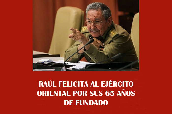 🇨🇺| El General de Ejército Raúl Castro Ruz, líder de la Revolución Cubana, felicitó hoy en una misiva al Ejército Oriental en ocasión del aniversario 65 de su fundación, ocurrida el 21 de abril de 1961 tras la victoria en Playa Girón. 
#Cuba 
🔗: acortar.link/YrSwyz