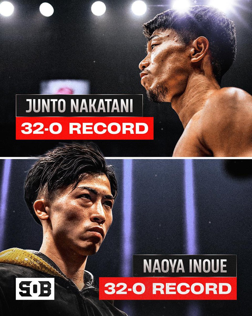 Both fighters are chasing 𝒈𝒓𝒆𝒂𝒕𝒏𝒆𝒔𝒔 🏆

#InoueNakatani