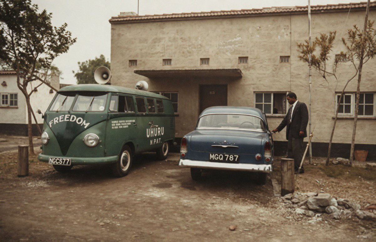 F1: TJ Mboya campaigns for the Bahati seat, Nairobi, in 1961. Note the image imprint on his T-shirt.

F2: At unknown location.

F3: The front facade of his Bahati home circa 1962 (he had moved here from nearby Kaloleni).