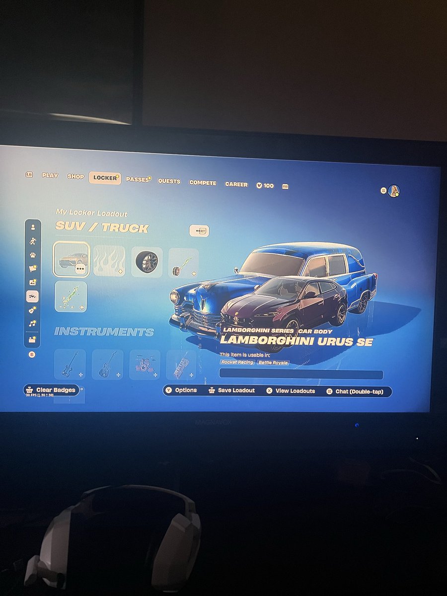 TionnaRussell's tweet photo. @Fortnite @EpicGames  please fix this I bought this car now it’s saying temporarily disabled or exclusive to another platform Why And fix this issue https://t.co/QHJME6KMZr