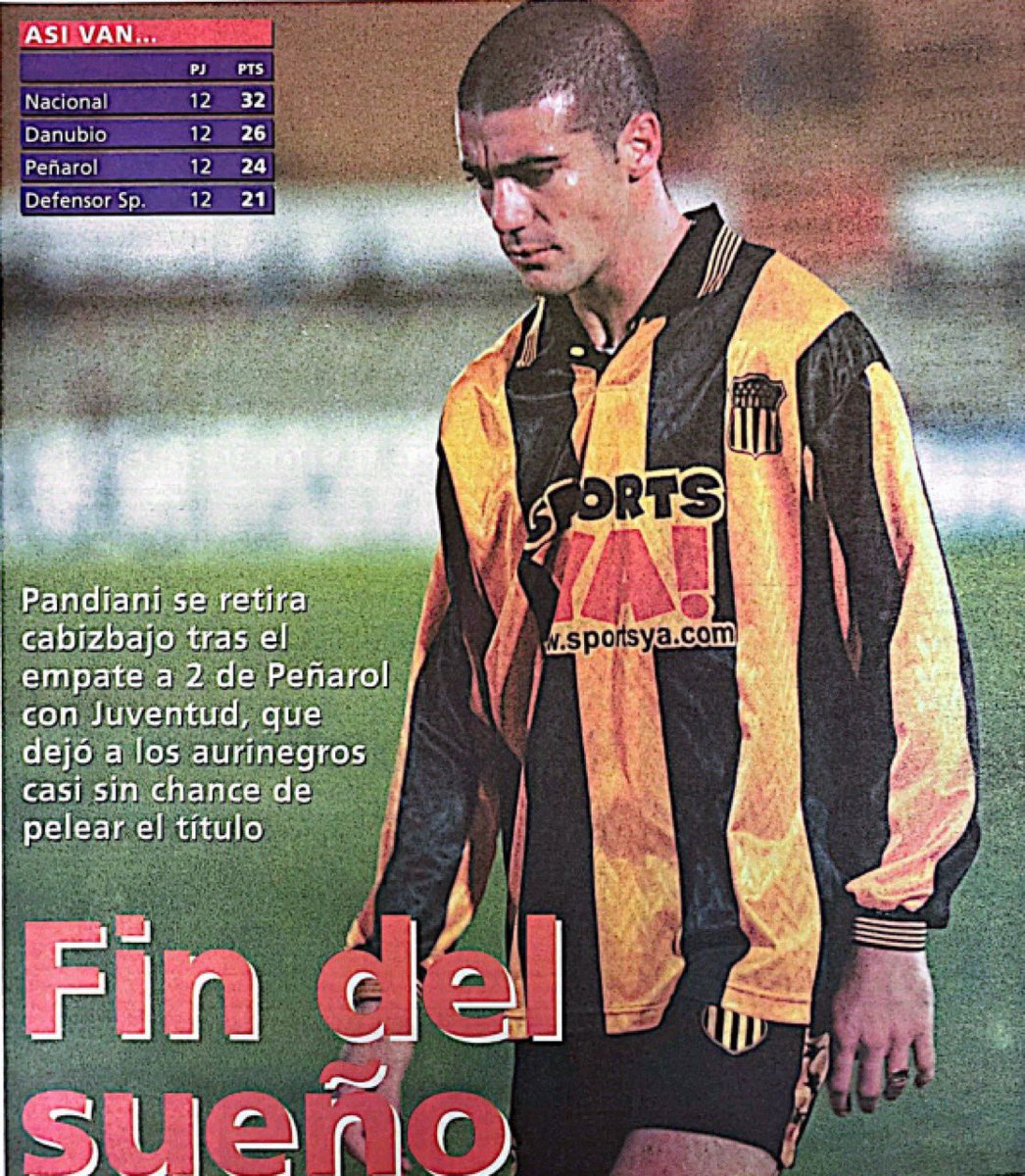 📌 Ayer fue el partido #29 en el historial entre Peñarol y Juventud de Las Piedras.

🔙No se daba un 2-2 desde el 1º partido

🗓️ 21/5/2000
🏟️ Estadio Centenario
🎫 6290 entradas vendidas
⌚️ 16:15 horas
⚽️ Walter Pandiani (20')
⚽️ José Cancela (67')
👨‍⚖️ Gustavo Méndez