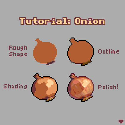 Quick mini-tutorial on how I drew an onion

#pixelart